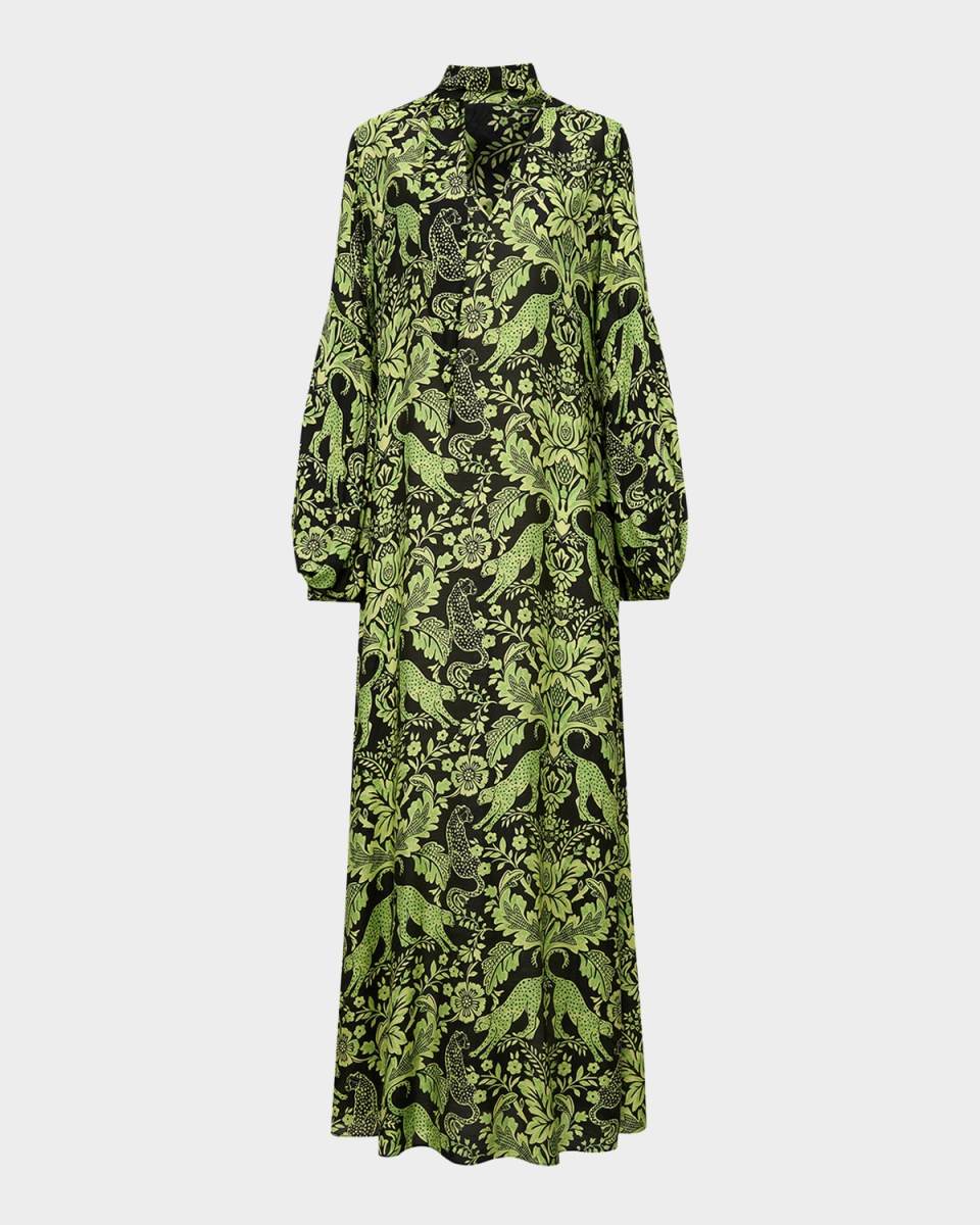 Sal Floral & Animal-Print Maxi Dress